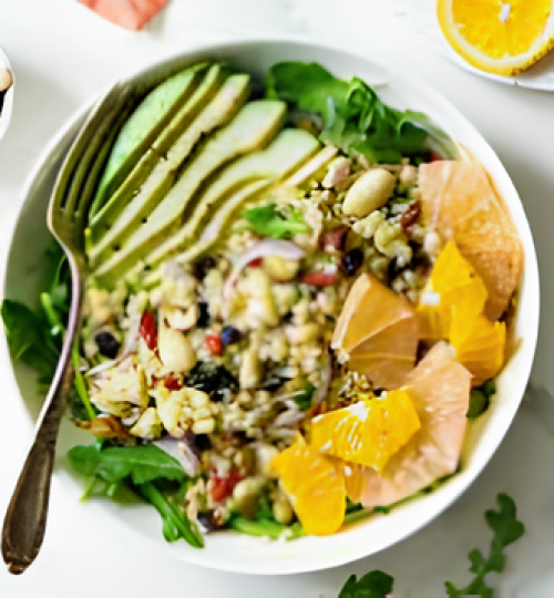 Salade de quinoa aux agrumes et avocat